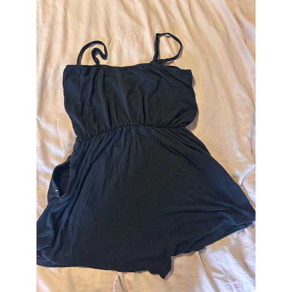 Meundies black spaghetti strap romper women's size L cute trendy versatile - Picture 6 of 6